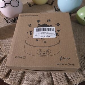 NIB Black Mini Rotating Display Turntable